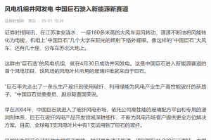 时报：风电机组并网发电 中国利来w66驶入新能源新赛道